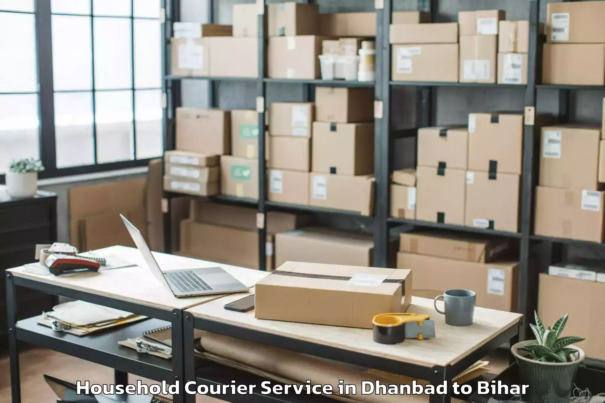 Quality Dhanbad to Basopatti Household Courier